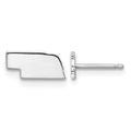 14KW Nebraska State Earrings