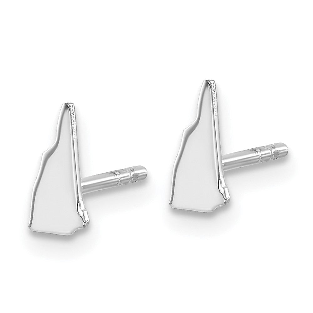 Sterling Silver/Rhodium-plated New Hampshire State Earrings