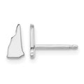 Sterling Silver/Rhodium-plated New Hampshire State Earrings