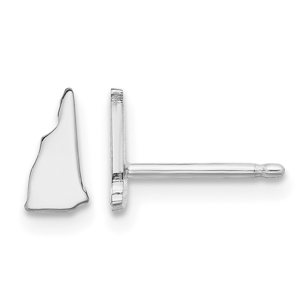Sterling Silver/Rhodium-plated New Hampshire State Earrings