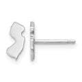 Sterling Silver/Rhodium-plated New Jersey State Earrings