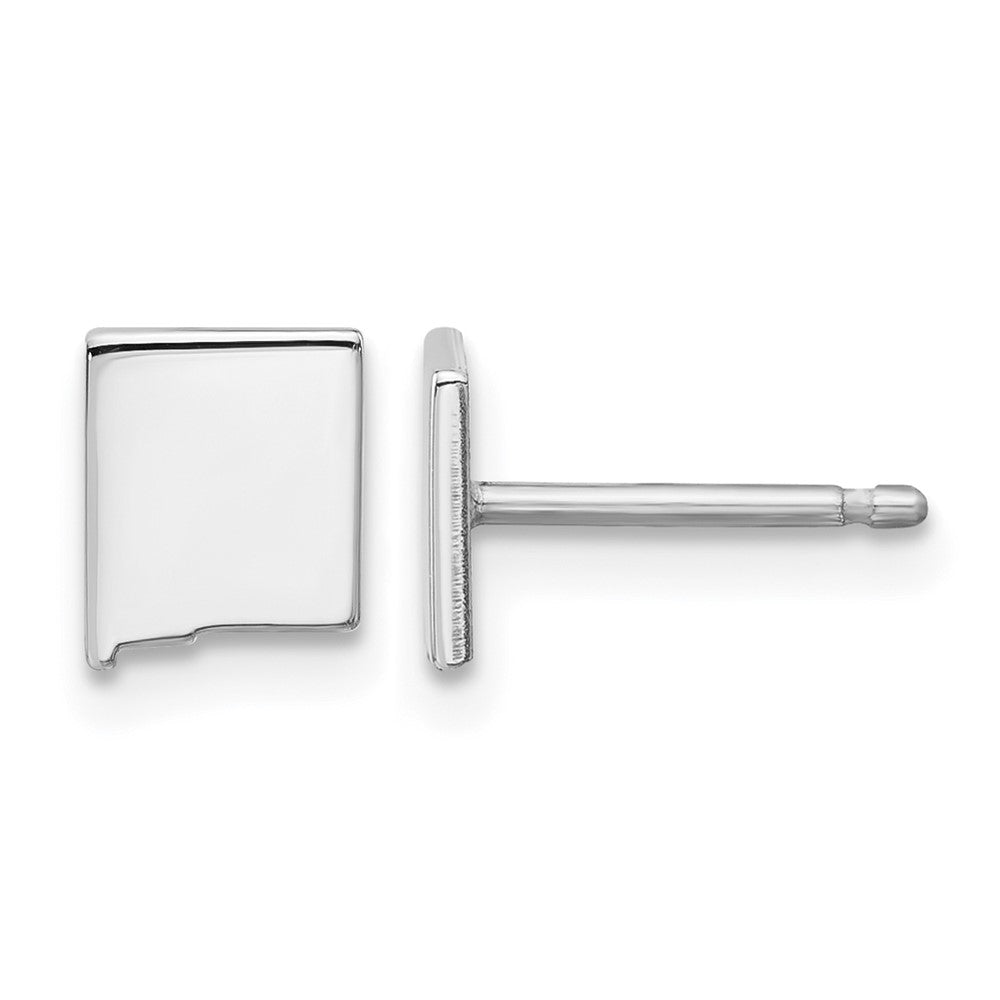 Sterling Silver/Rhodium-plated New Mexico State Earrings