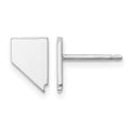 Sterling Silver/Rhodium-plated Nevada State Earrings