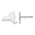 Sterling Silver/Rhodium-plated New York State Earrings