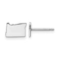 Sterling Silver/Rhodium-plated Oregon State Earrings