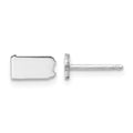 Sterling Silver/Rhodium-plated Pennsylvania State Earrings