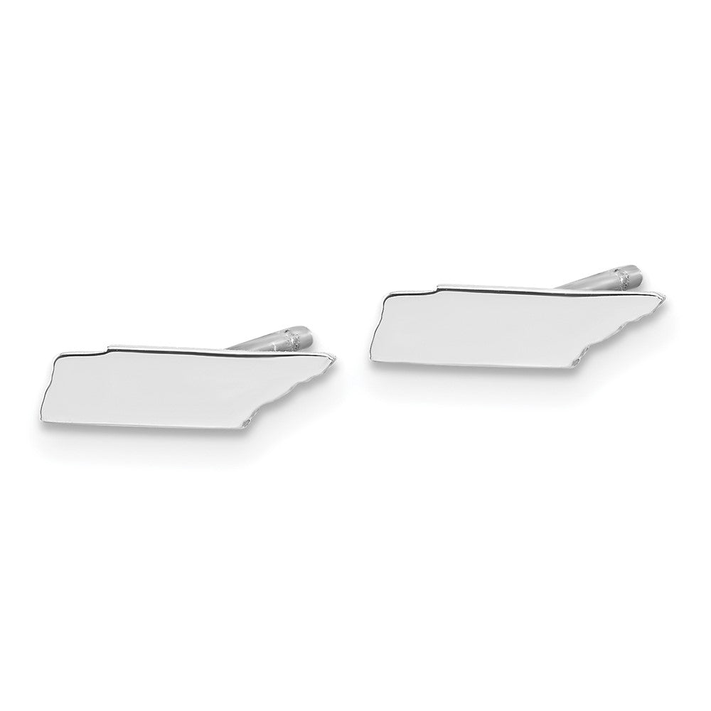 Sterling Silver/Rhodium-plated Tennessee State Earrings