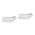 Sterling Silver/Rhodium-plated Tennessee State Earrings