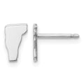 Sterling Silver/Rhodium-plated Vermont State Earrings