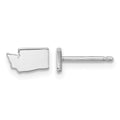 Sterling Silver/Rhodium-plated Washington State Earrings