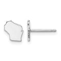 14KW Wisconsin State Earrings
