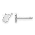 14KW West Virginia State Earrings