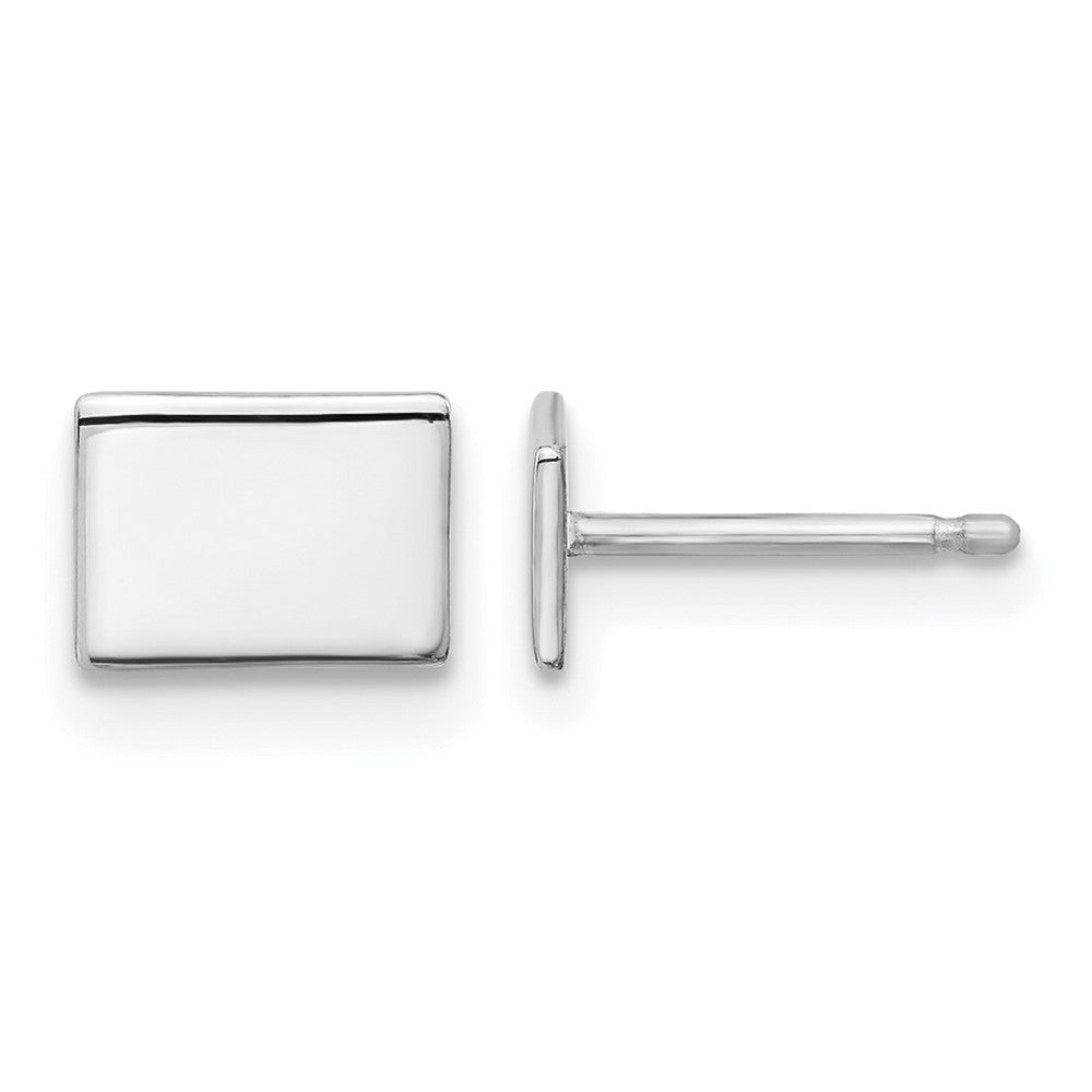 Sterling Silver/Rhodium-plated Wyoming State Earrings