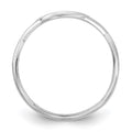 10k White Gold Twisted Band with Epoxy Monogram Ring