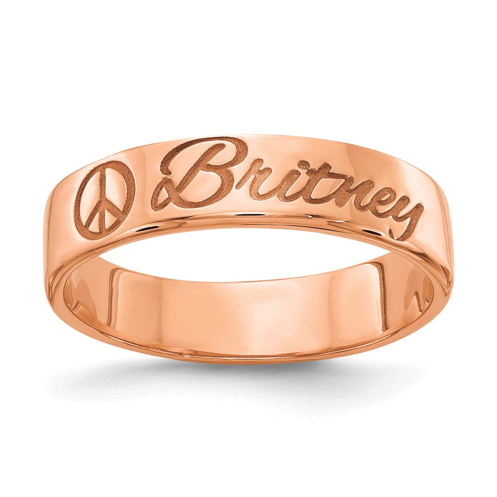 Sterling Silver/Rose-plated Customized Ring