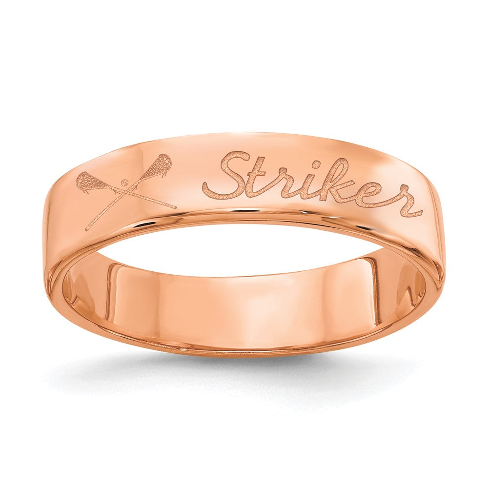 Sterling Silver/Rose-plated Customized Ring