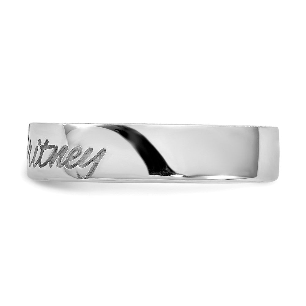 Sterling Silver/Rhodium-plated Customized Ring