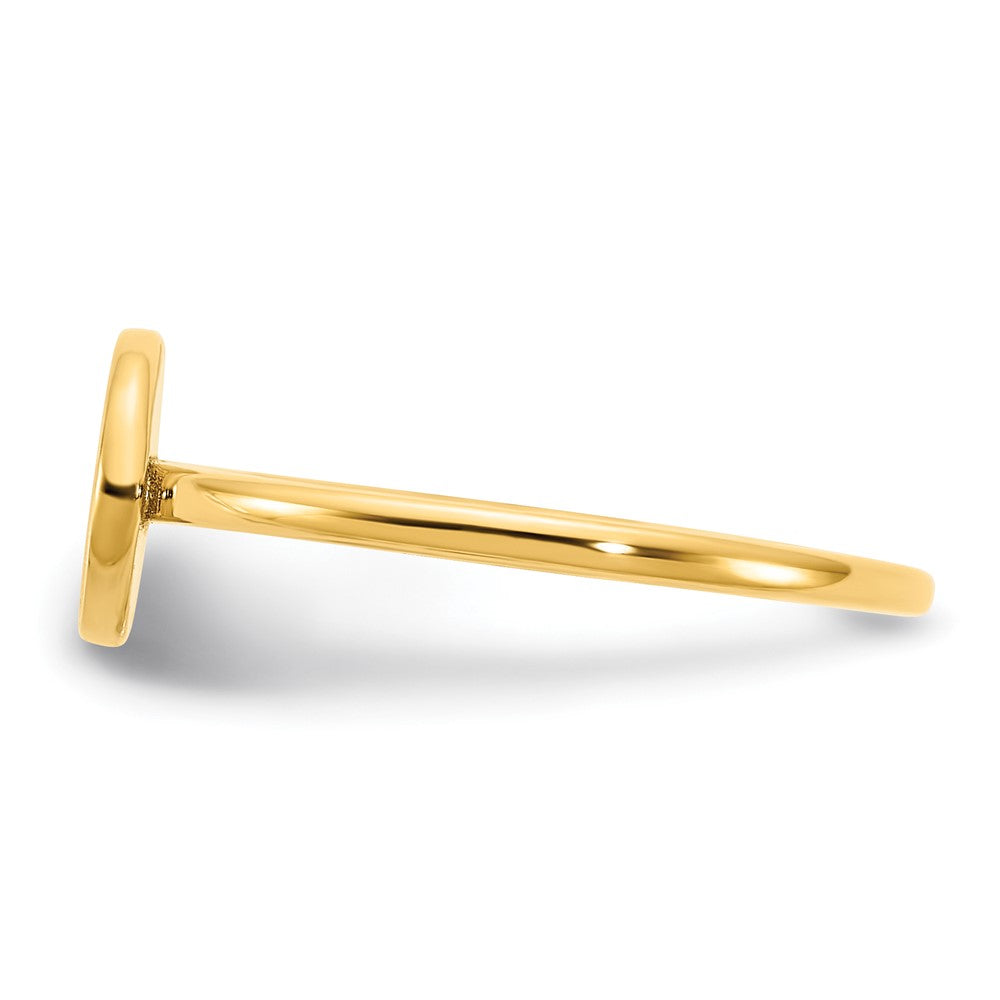Sterling Silver/Gold-plated Oval Initial Ring