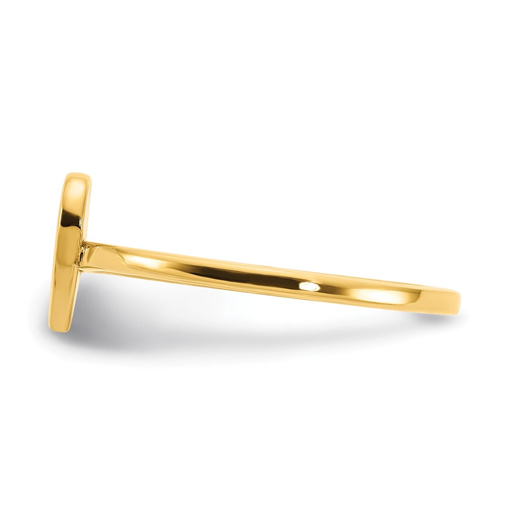 Sterling Silver/Gold-plated Initial Heart Ring