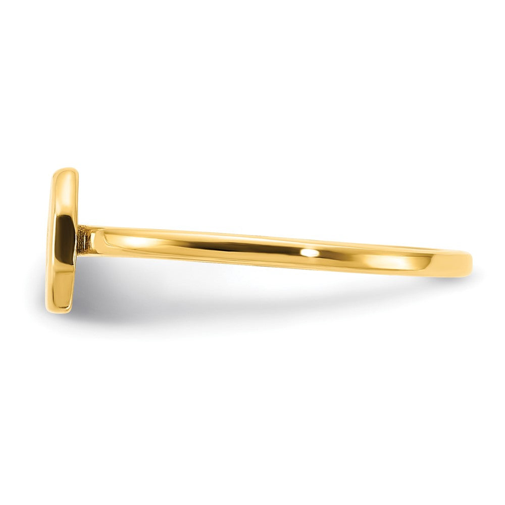 Sterling Silver/Gold-plated Initial Ring