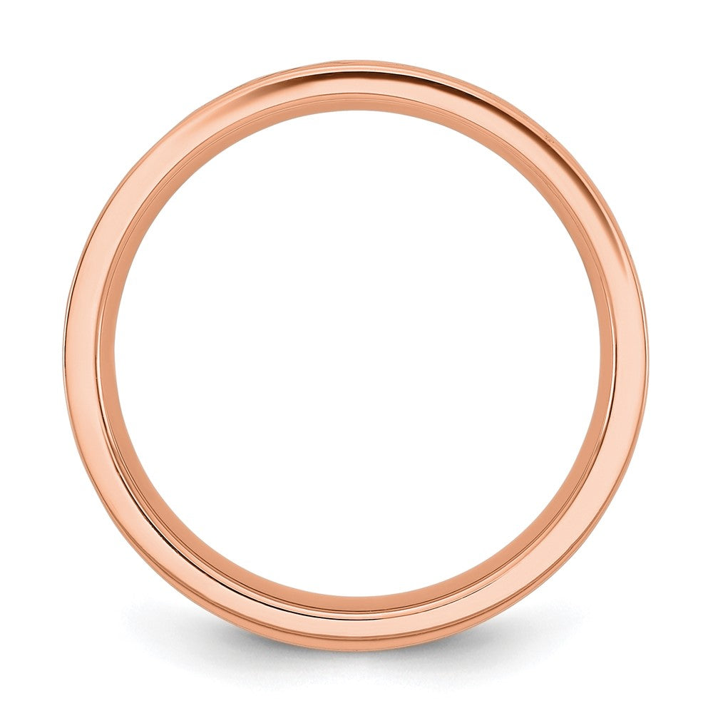 14k Rose Gold Name and Birth Flower Ring