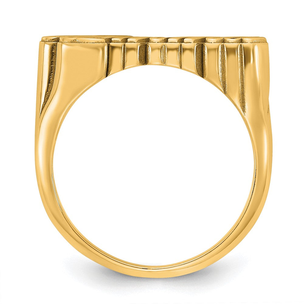 Sterling Silver/Gold-plated Name Plate Ring