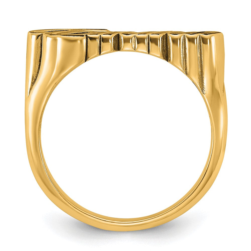 Sterling Silver/Gold-plated Epoxy Name Plate Ring