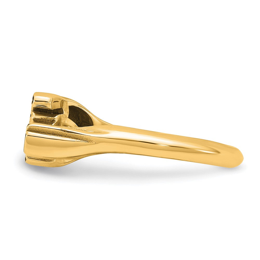 Sterling Silver/Gold-plated Epoxy Name Plate Ring