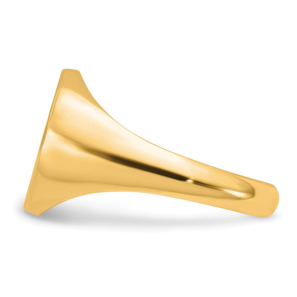 14k Yellow Gold with Epoxy Monogram Ring