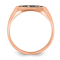 14k Rose Gold with Epoxy Monogram Ring