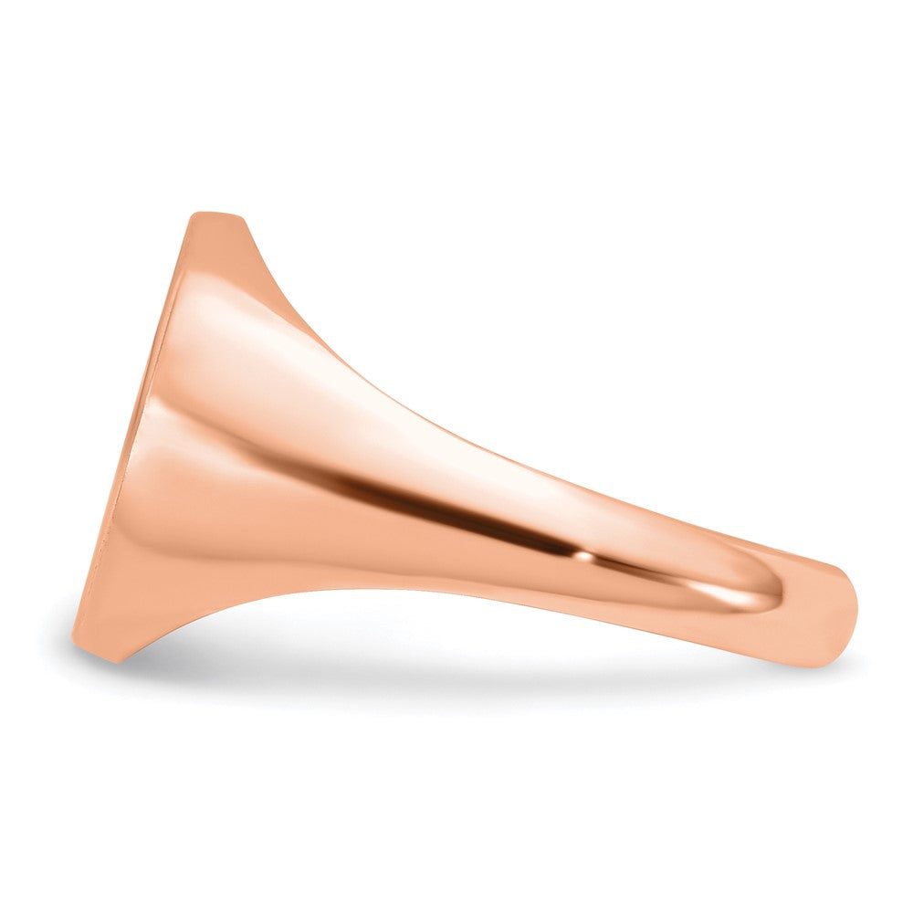 14k Rose Gold with Epoxy Monogram Ring