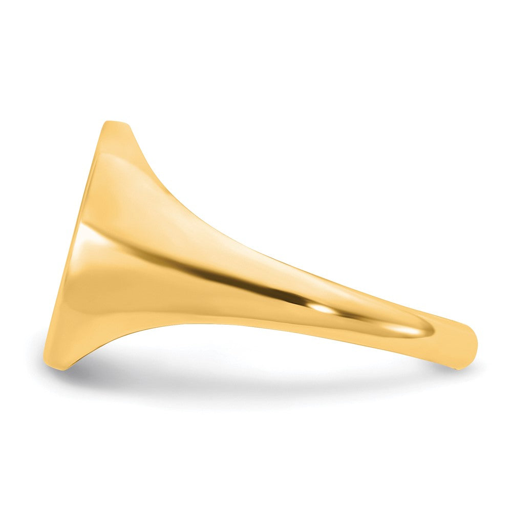 14k Yellow Gold with Epoxy Monogram Ring