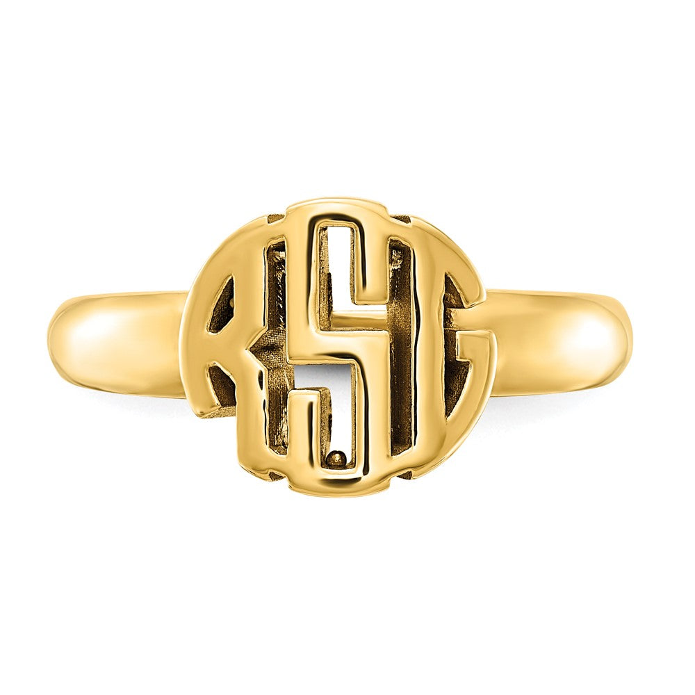 14k Yellow Gold Monogram Ring
