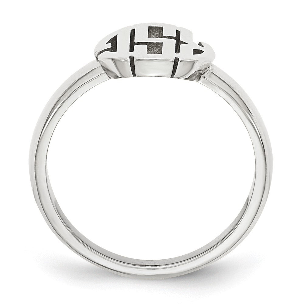 14k White Gold Monogram Ring