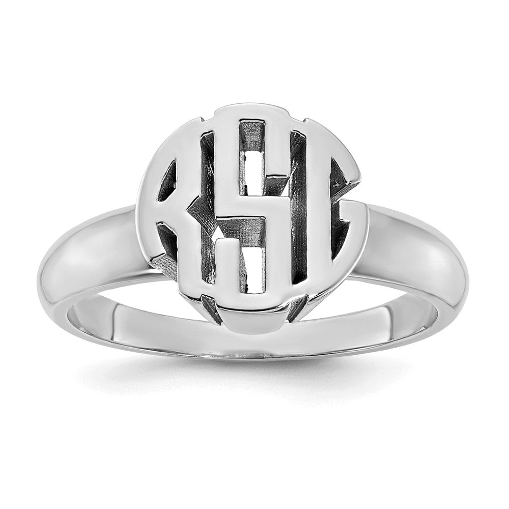 10k White Gold Monogram Ring