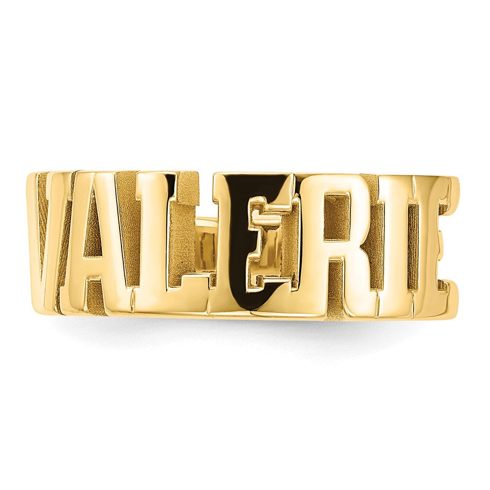 14k Yellow Gold Cut-out Name Ring
