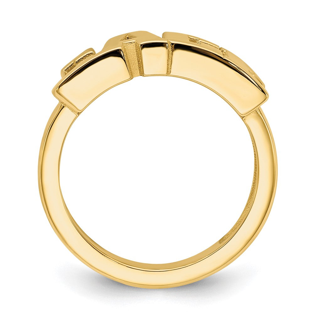 14k Yellow Gold Cut-out Name Ring