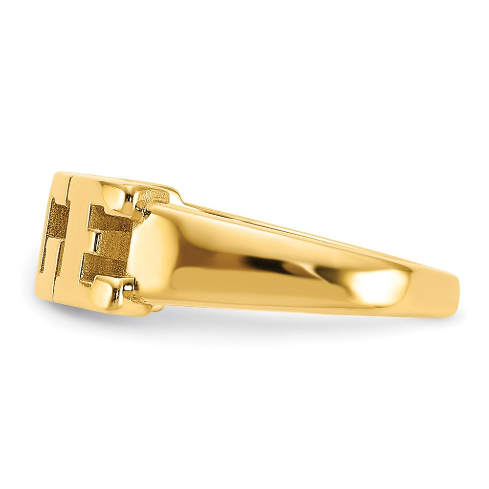 Sterling Silver/Gold-plated Cut-out Name Ring