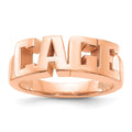 Sterling Silver/Rose-plated Cut-out Name Ring