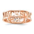 Sterling Silver/Rose-plated Cut-out Name Ring