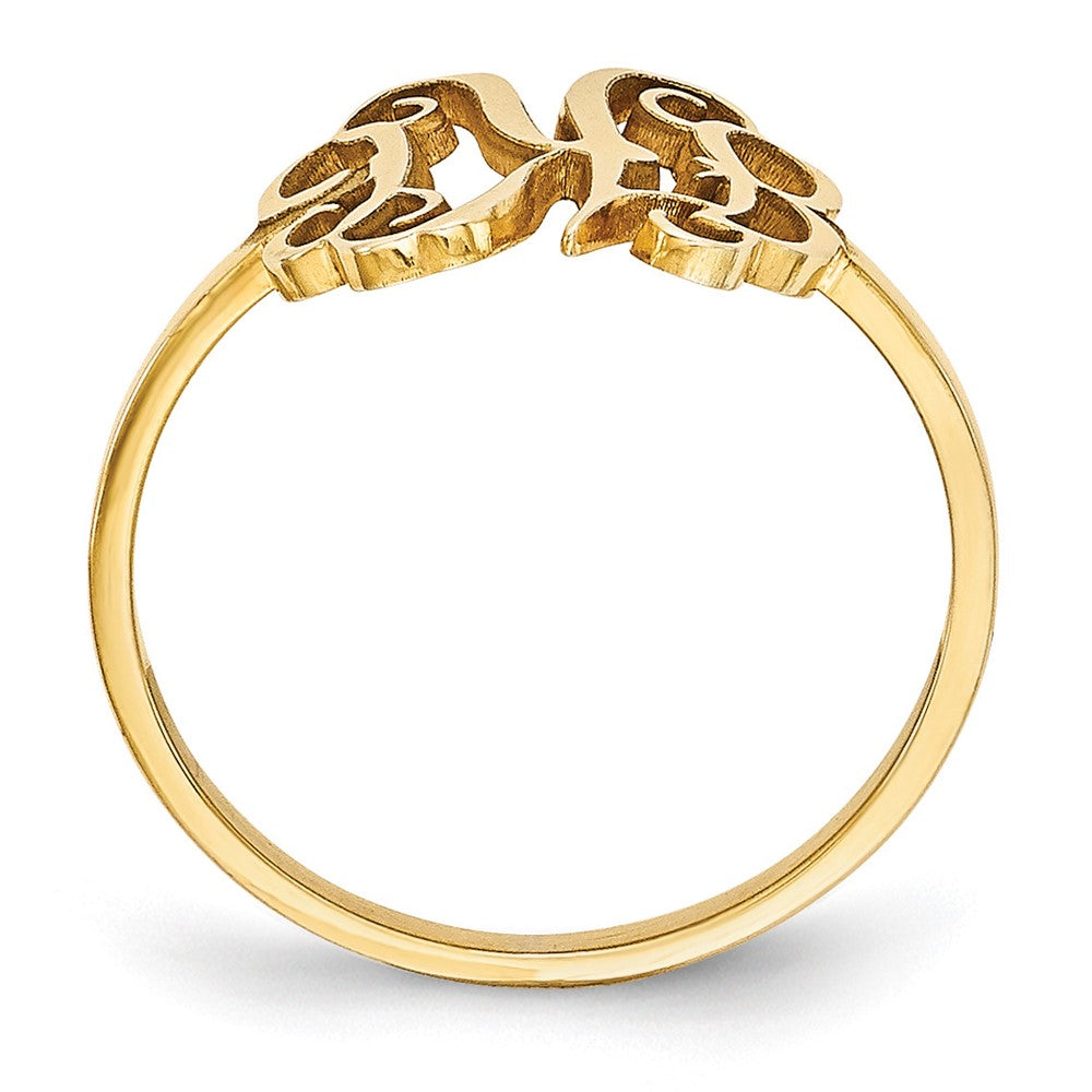 14k Yellow Gold Monogram Ring