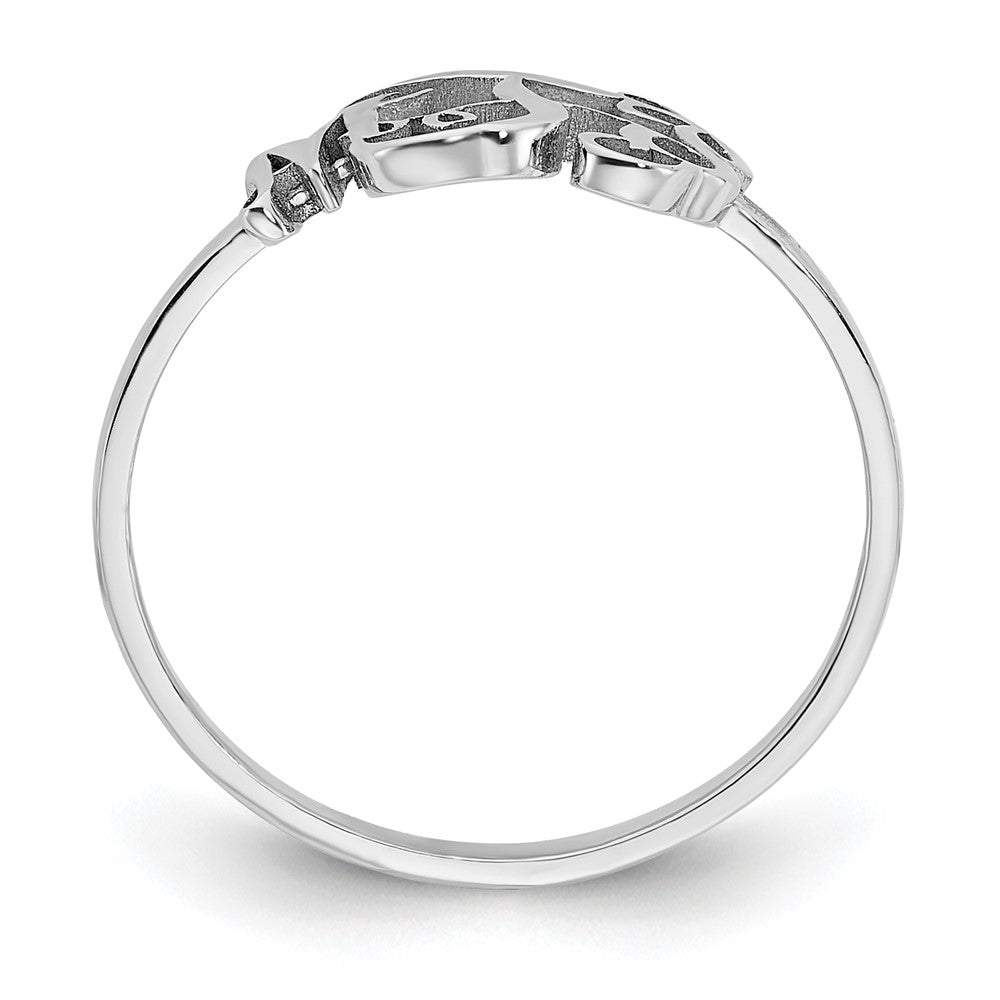 10k White Gold Monogram Ring