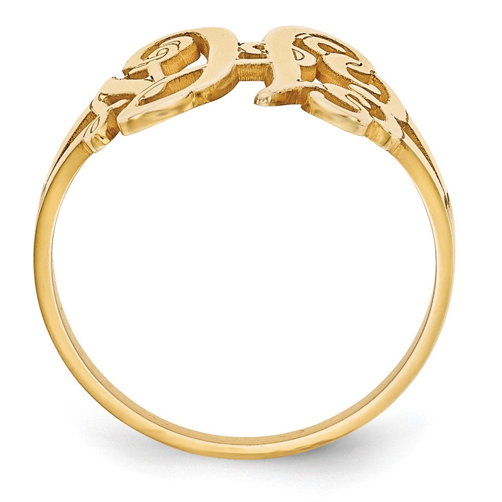Sterling Silver/Gold-plated Monogram Ring