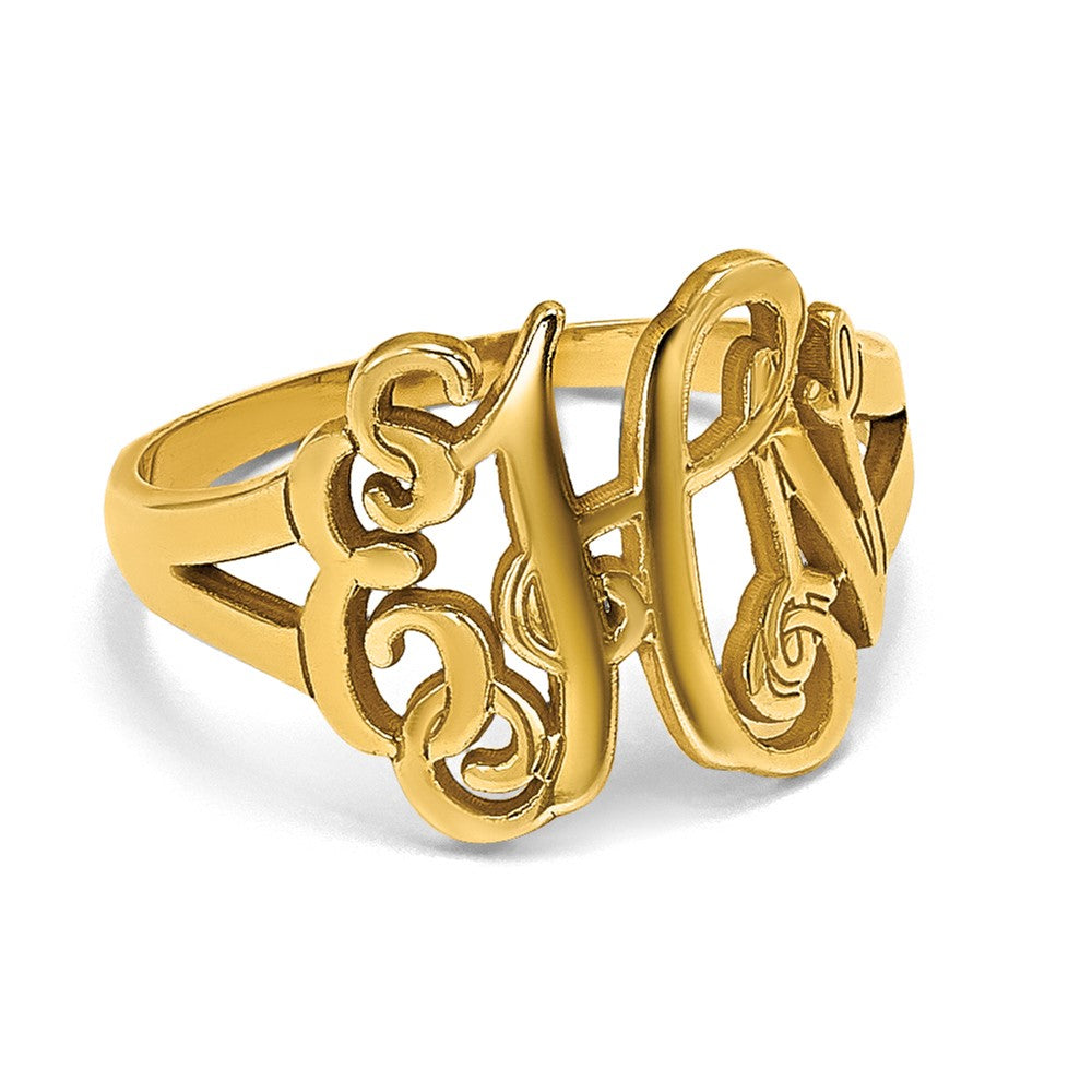 14k Yellow Gold Monogram Ring