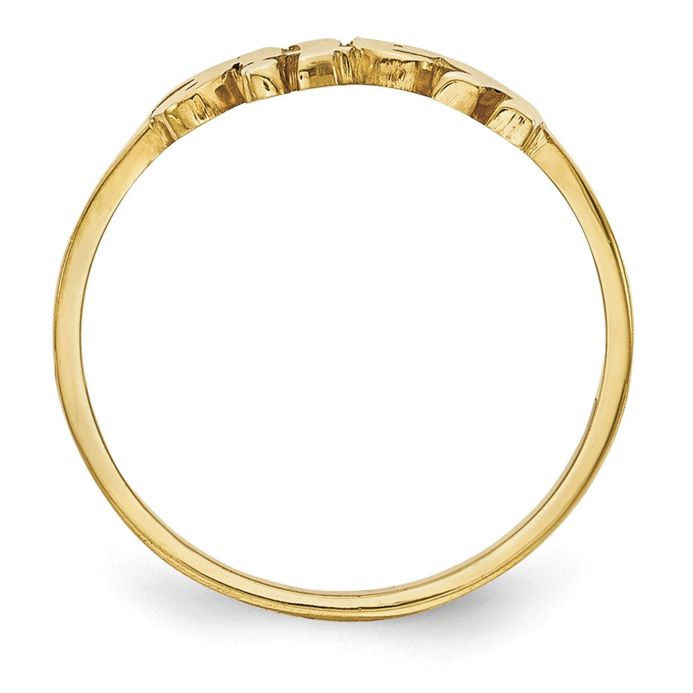 Sterling Silver/Gold-plated Name Plate Ring