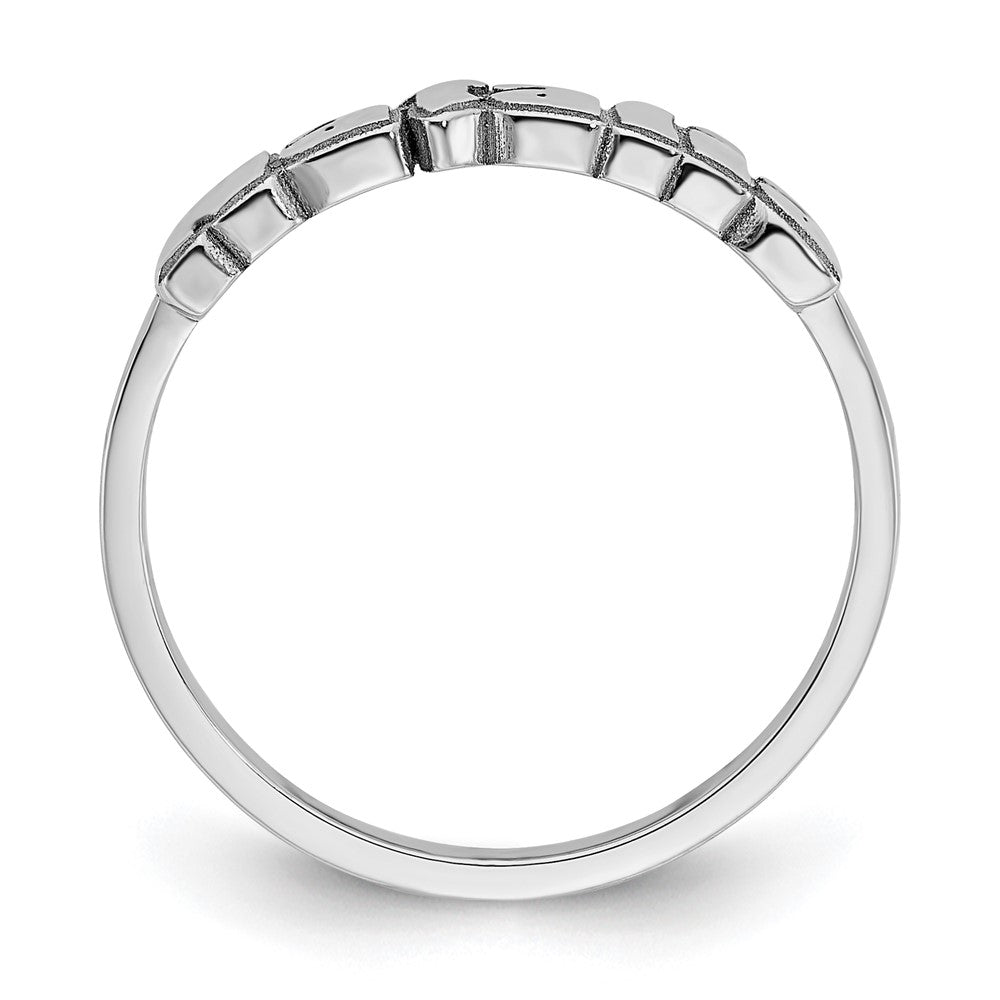 14k White Gold Name Plate Ring