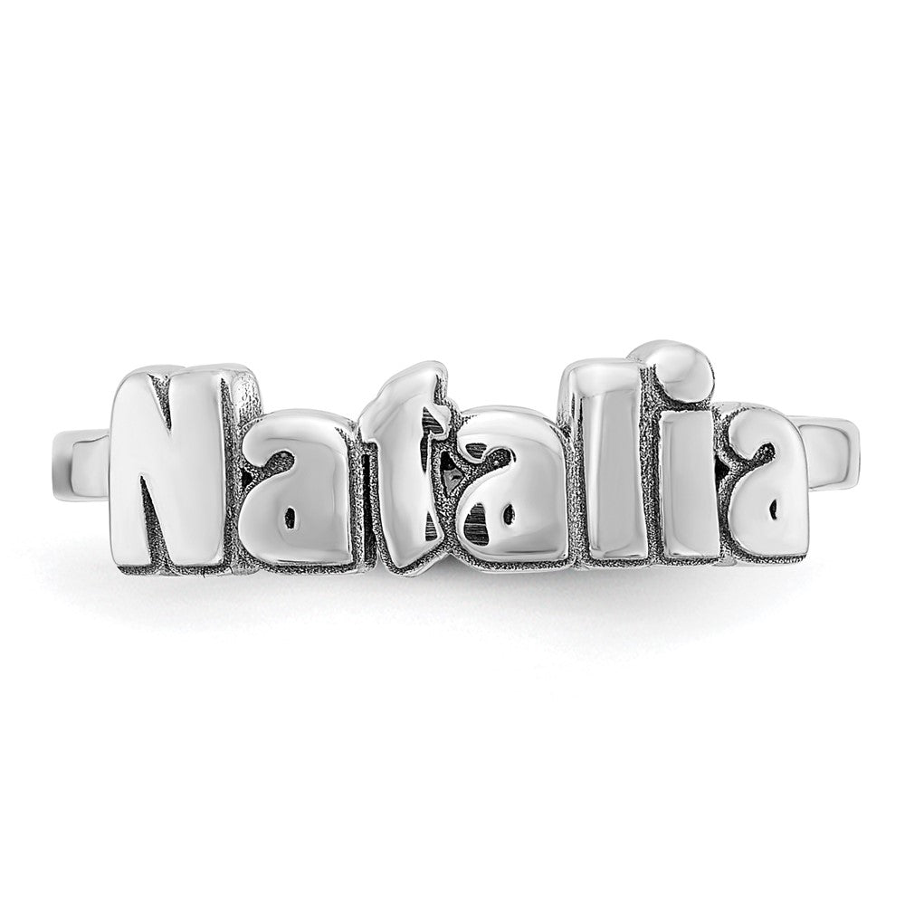 Sterling Siler/Rhodium-plated Name Plate Ring