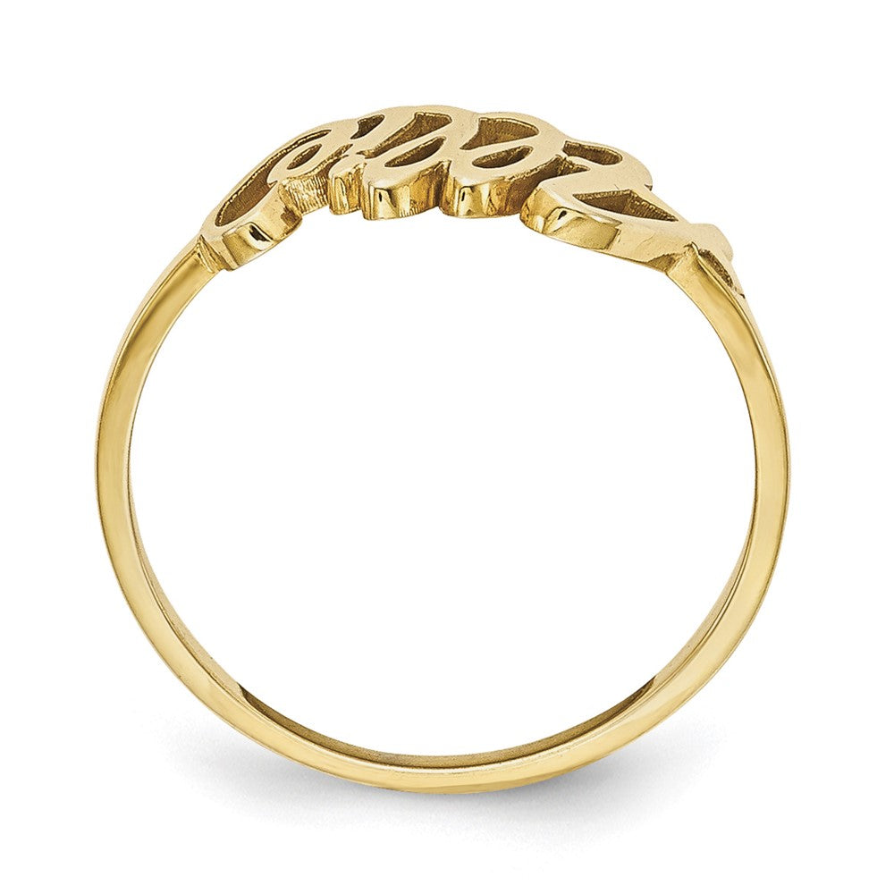 Sterling Silver/Gold-plated Name Plate Ring