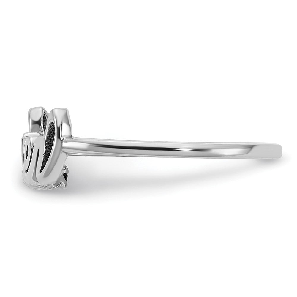 Sterling Silver/Rhodium-plated Name Plate Ring