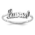 Sterling Silver/Rhodium-plated Name Plate Ring